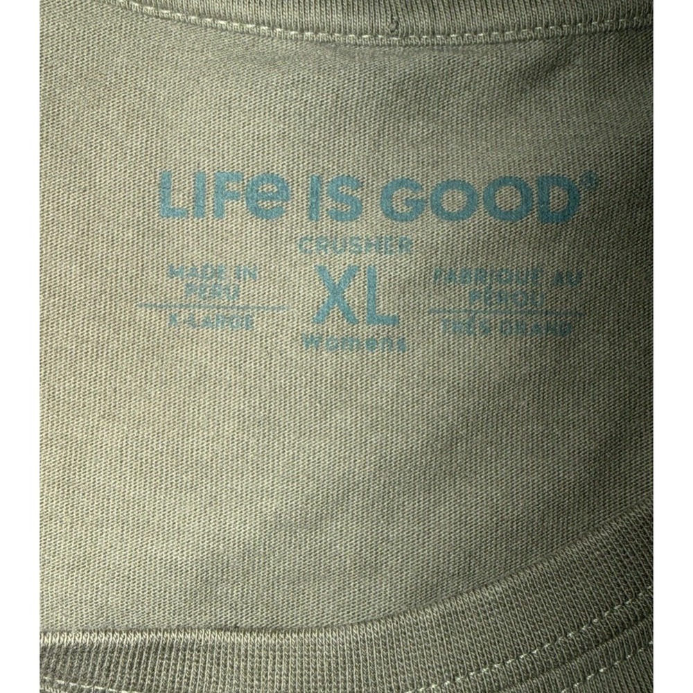 LIfe is Good Crusher Tee Size XL Short Sleeve Crew Neck Wolf/Outdoors Graphic - Picture 4 of 5